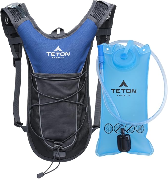 Teton Oasis/Trailrunner Hydration Backpack – Lightweight Water Pack with 2L/3L Bladder for Hiking, Running, Cycling, Biking – 2L/18L/22L Sizes – Sewn-in Rain Cover – Fits Men and Women