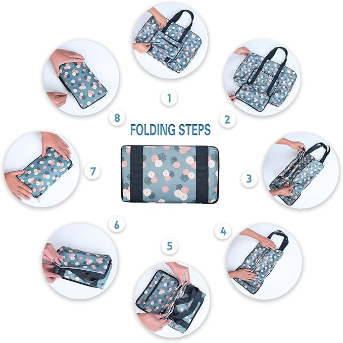 F.FETIVIN Weekender Bag Carry On Travel Duffle Medium Overnight Bag for Women(BLUE)