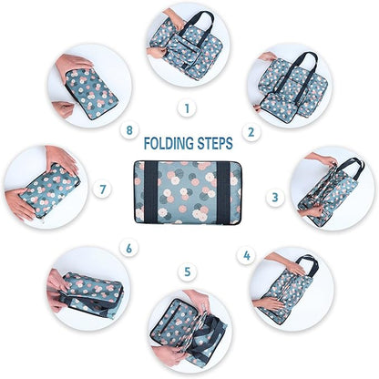 F.FETIVIN Weekender Bag Carry On Travel Duffle Medium Overnight Bag for Women(BLUE)