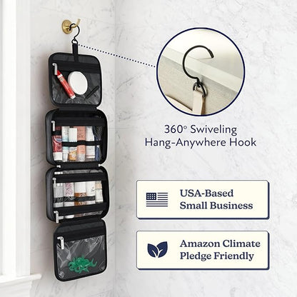 VANDEL Waterproof Hanging Toiletry Bag for Travelling, Hanging Makeup Organizer Bag, Cosmetic Travel Bags for Women Travel Toiletry Bags, Makeup Case Toiletries Organizer Hygiene Bathroom Shower Caddy