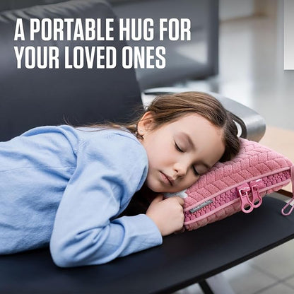 VENTURE 4TH Travel Blanket Pillow – Premium Ultra-Soft & Warm 2-in-1 Blanket or Pillow for Airplane, Car & Bus – Compact, Lightweight & Portable – Lint-Free, No Shedding, No Pilling - Pink