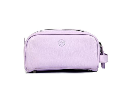 10" Premium Leather Toiletry Travel Pouch With Waterproof Lining | King-Size Handcrafted Vintage Dopp - Kit ~ Gift for Father's Day By Aaron Leather Goods