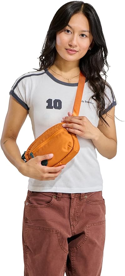 Baboon to the Moon Fanny Pack - Trendy, Compact, Water-Repellent Waist Bag in Multiple Colors and Sizes for Men and Women (Caramel, Mini (1.5L))