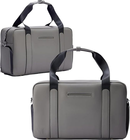 The FTL Lite Mens Gym to Office Bag - 17L Briefcase Gym Bag Hybrid with Shoe Compartment & 16" Laptop Sleeve - Executive Daily Carry & Overnight Duffel for Athletic Business Pros - Gray