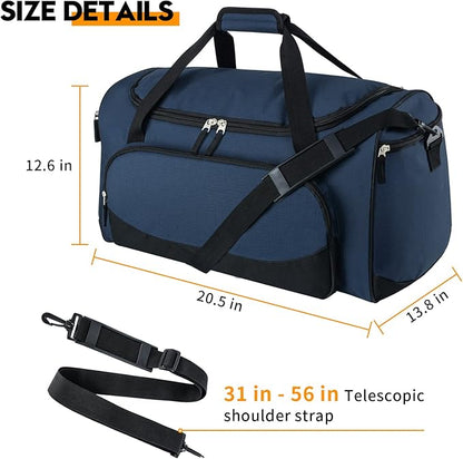 Mens 55L Gym Bag Large Sports Duffle Bags Lightweight Overnight Bags for Travel Camping