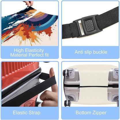Airplane Luggage Cover – Durable and Stretchable Suitcase Protector for Travel, Easy to Install and Clean, Fits Most Checked and Carry-On Bags,M