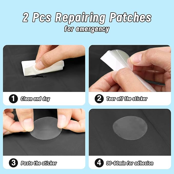 EULANT Inflatable Seat Cushion Lightweight Compact Stadium Seat Pad Camping Travel Air Seat Cushion for Airplane Hiking Bleachers Office Home Sports Events(2PC)