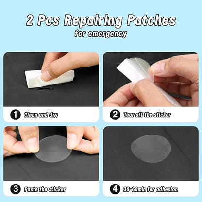 EULANT Inflatable Seat Cushion Lightweight Compact Stadium Seat Pad Camping Travel Air Seat Cushion for Airplane Hiking Bleachers Office Home Sports Events(2PC)