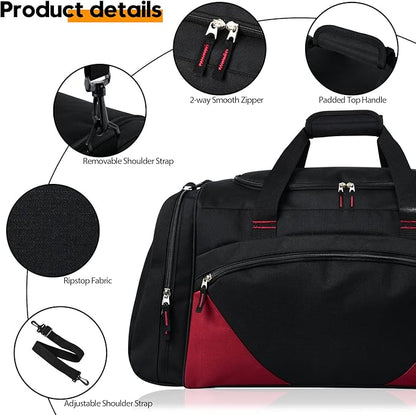 Mens Gym Bag, 55L Large Sports Duffle Bags, Workout Bags Lightweight