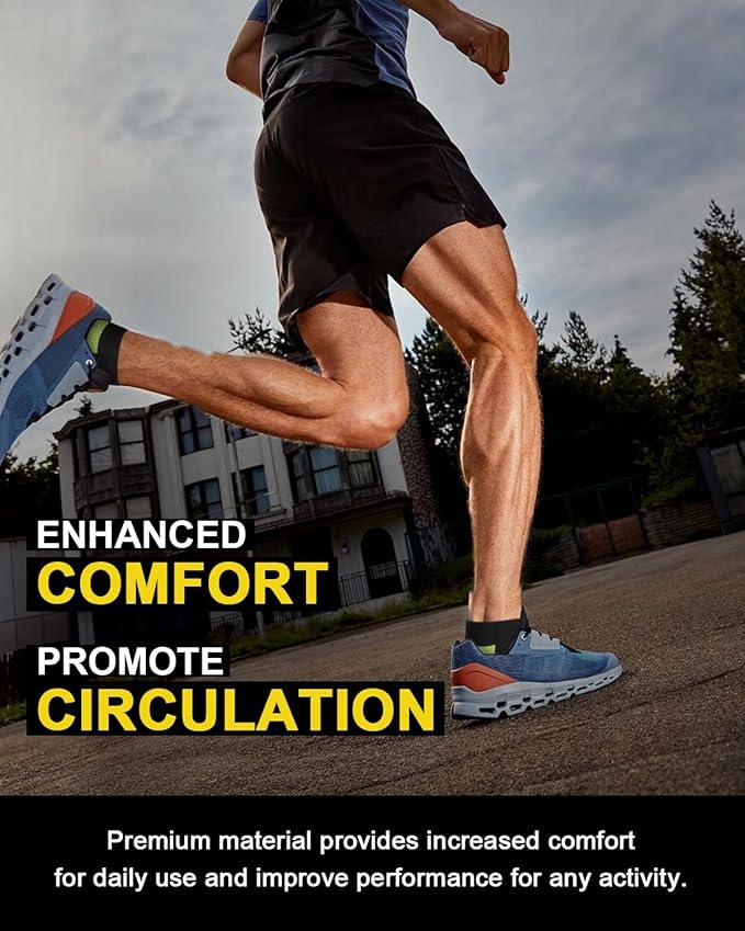 5 Pairs Copper Compression Socks for Women & Men - Ankle Plantar Fasciitis Arch Support Running Socks for Athletic