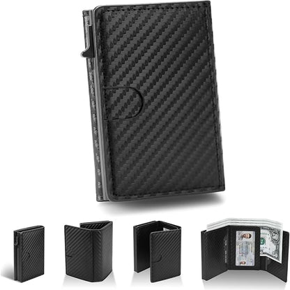Business Card Holder Minimalist Wallet for Men Rfid Credit Card Holder Slim Wallet With Money Clip Carbon Fiber Wallets for Men