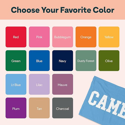 Ships Next Day - Personalized Beach Towel for Kids & Adults - Printed in USA - Custom Towels with Picture and Text - Quick Dry Pool Towels - Cotton/Poly Blend - 30" x 60" - Solid Color