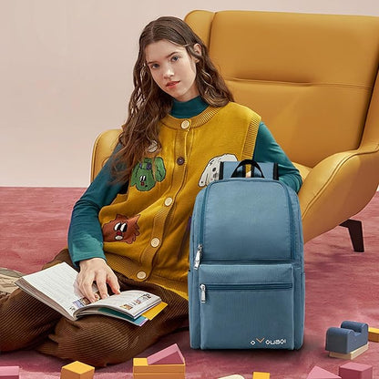 OMOUBOI Casual Daypacks Superbreak Backpack 14 inch Laptop Backpack for Women & Men Fits Tourism Business (Steelblue)