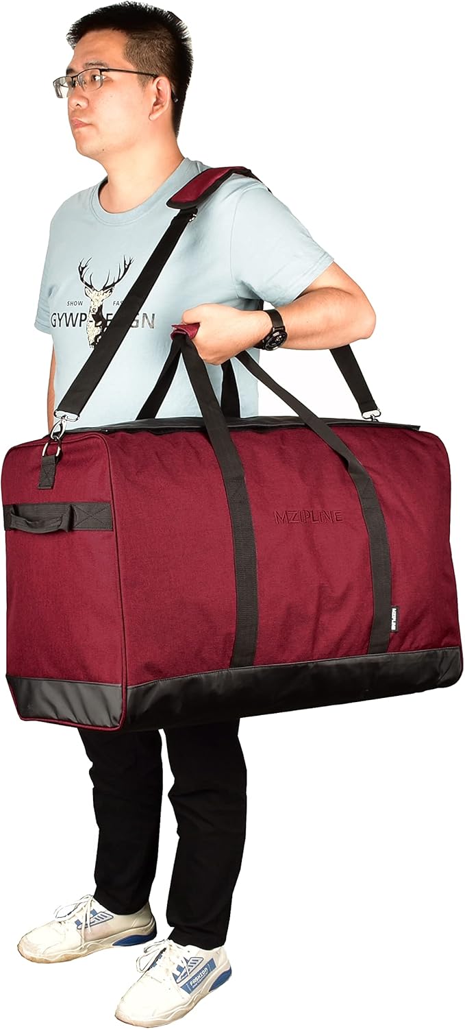 XL Large Duffle Bag,90L Foldable Big Capacity Travel Duffel Bag Sport Gym Overnight Weekender Bag With Carbon Lining