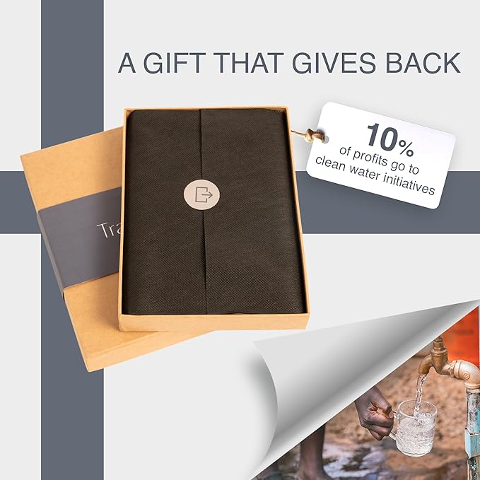 Full Grain Leather Family Passport Holder for 4 Passports - RFID Passport Holder and Travel Document Organizer - Large Leather Travel Wallet for Families - Camel