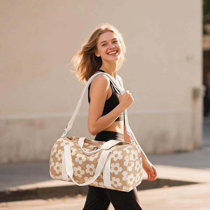 BLUBOON Duffle Bag Girls Kids Cute Gym Bag with Shoes Compartment & Wet Separation Waterproof Sports Overnight Travel Bag