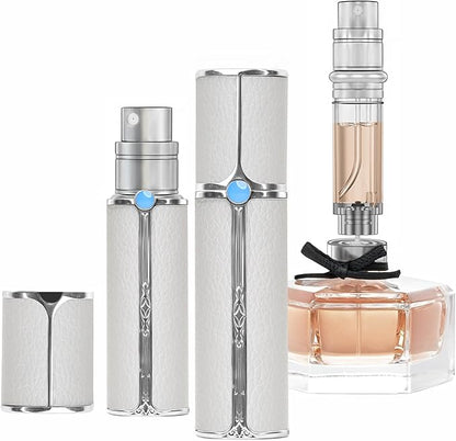 CF01WHS Leather Perfume Bottle 10ml – Bottom-Fill Refillable Dispenser, Leak-Proof & Portable for Men & Women, Ideal for Travel, Gifting & Daily Use (CF01WHS)