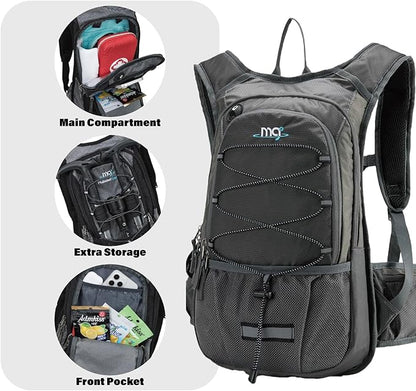 15L Insulated Hydration Backpack Pack with 2L Water Bladder Lightweight Hiking Backpack Bag for Women Men Daypack for Hiking Running Festival Camping Biking