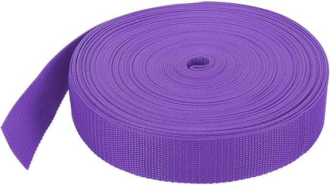 MECCANIXITY Lightweight Polypropylene Webbing Strap 1 1/2" 25 Yard Backpack Strapping Band Dark Purple for Outdoor Luggage Cargo Straps