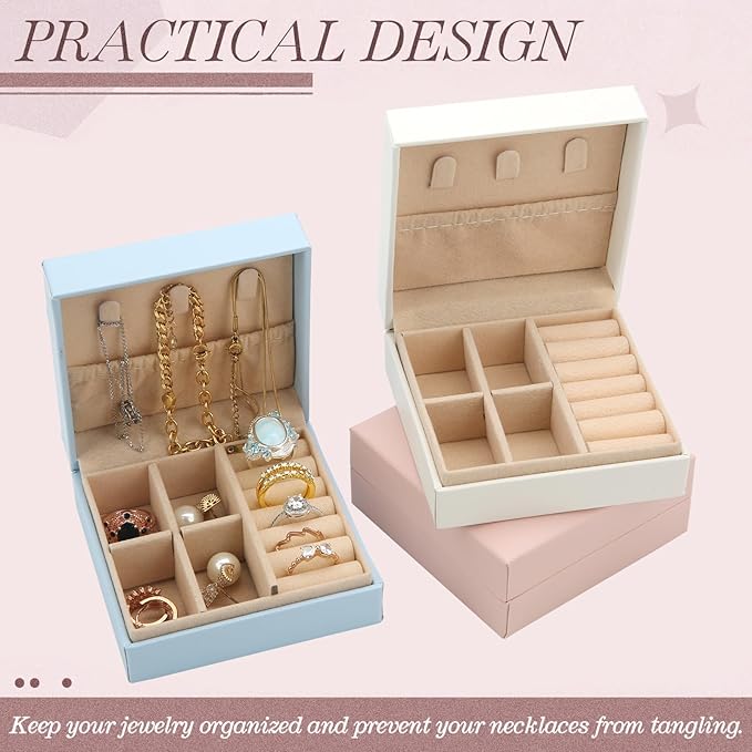 Bridesmaid Proposal Gifts Travel Jewelry Case Jewelry Travel Organizer Small Bachelorette party Jewelry Box Bridesmaid Gift Boxes Mini Storage Organizer Storage Box (6, Sage Green small)