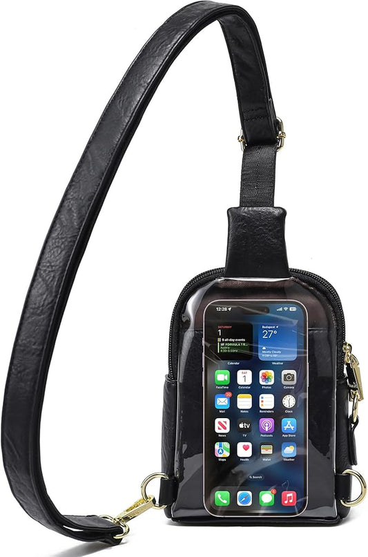 INICAT Sling Bag for Women Touchscreen Small Crossbody Cell Phone Purse Fanny Pack