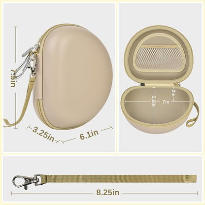 Headphone Case for Beats Solo 4/ for TOZO HT2/ for Glynzak/for Beats Studio Pro/for Beats Solo3/ for Beats Studio3 On-Ear Headphones, Foldable Bluetooth Wireless Headset (Extra Large) - Khaki