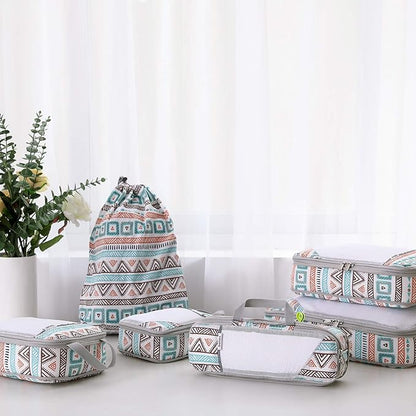 Compression Packing Cubes, Gonex Extensible Storage Mesh Bags Organizers