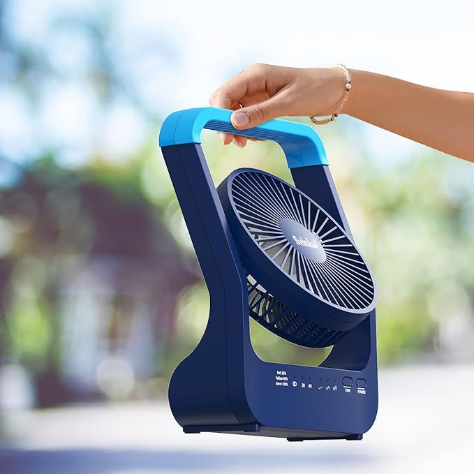 Portable Desk Fan 20000mAh Battery Operated Rechargeable, 200H Long Lasting with Timer, 3 Speeds, 360 Rotation, Portable fan with USB charging port for Home, Outdoor, Hurricane, Emergency