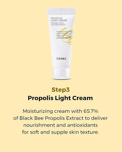 COSRX Honey Glow Kit, Korean Skin Care Set with Propolis Facial Toner, Serum, & Cream, Mini Travel Essentials, Moisture, Hydration, Nourishment, Travel Size Gift, Stocking Stuffers, Holiday Gift set