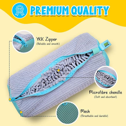 Shoe Washing Machine Bag for Washer and Dryer – Reusable Mesh Laundry Bag for Sneakers with YKK Zipper, 2-Pack