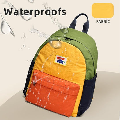 willikiva Kids Backpack for School Boys Girls Teens Toddler Backpack Waterproof Kindergarten Preschool Elementary Bookbag Children Travel Bag(Yellow Orange,Medium)