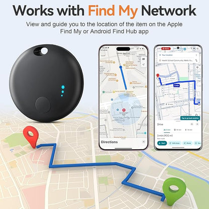 Air Tracker Tags for Android or iOS, Dual System Both iOS and Android Tracker, Find My or Find Hub App, Smart Tracker Tags with Key Ring, Key Finder/Luggage Tracker for Keys,Wallets,Bags