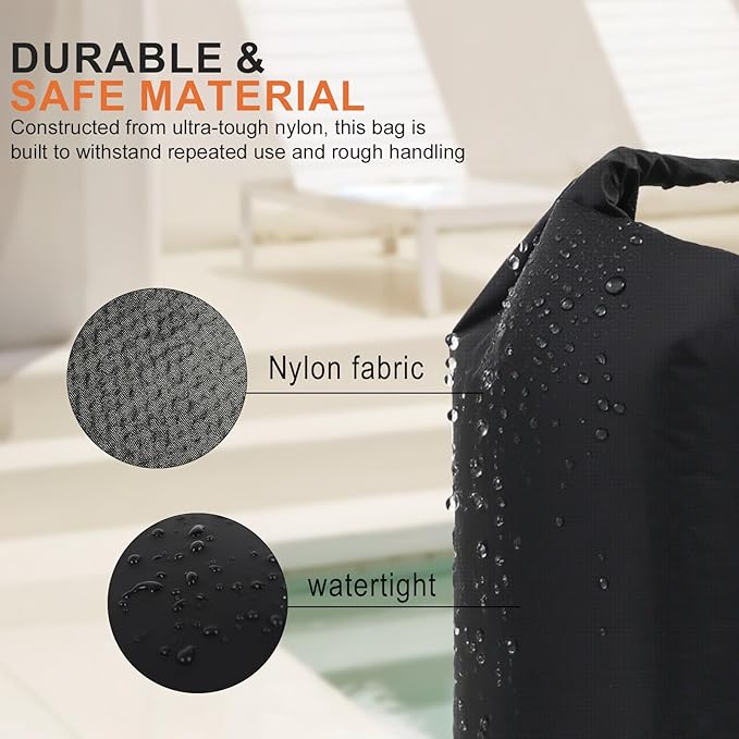 Travel Laundry Bag, Vacuum Compression Dirty Clothes Travel Bag Waterproof Wet Dry Bags Large Capacity Space Saver Bags Reusable Camp Clothes Organizer for Sports Dorm Laundromat (1 Pcs) (Black, L)