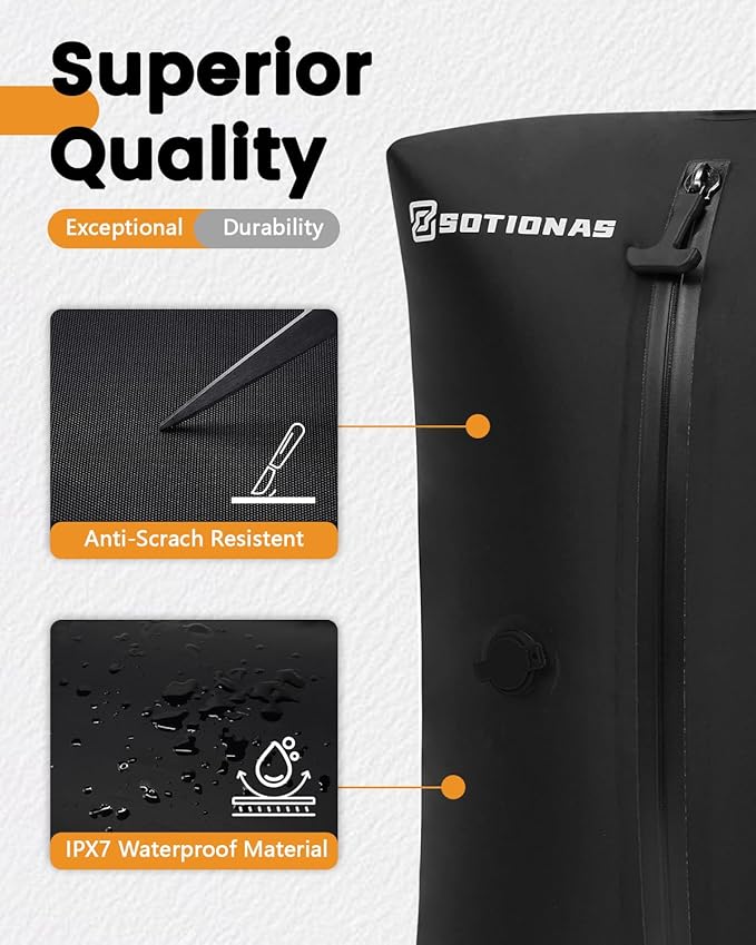 1Pack Vacuum Seal Bags For Clothing Travel | Waterproof Reusable Compression Bags with Shoulder Strap for Luggage and Suitcase, Space Saver Vacuum Seal Packing Cubes for Clothes (No Pump)