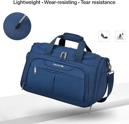 Hanke Underseat Carry On luggage Bags for Travel, Foldable Travel Bags for Women, Soft Lightweight Personal Item Travel Bag Small Carry On Bags for Airplanes, Travel Tote Bags for Women Men.（Blue）