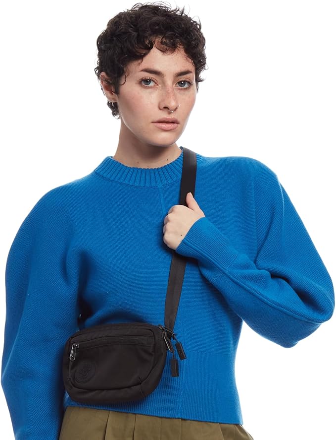 Baboon to the Moon Fanny Pack - Trendy, Compact, Water-Repellent Waist Bag in Multiple Colors and Sizes for Men and Women (Black, Mini (1.5L))