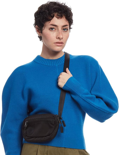 Baboon to the Moon Fanny Pack - Trendy, Compact, Water-Repellent Waist Bag in Multiple Colors and Sizes for Men and Women (Black, Mini (1.5L))