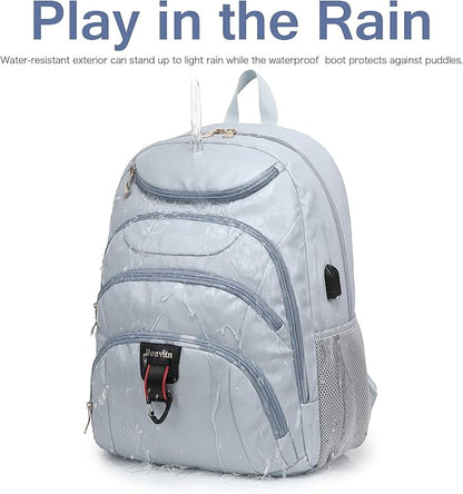 Boavan Laptop Backpack for women, 15.6 inch Laptop Bag with USB Port, Waterproof Travel Work Backpack Purse, Anti-Theft Teacher Nurse Doctor Casual Bookbags Office Business backpack，Blue