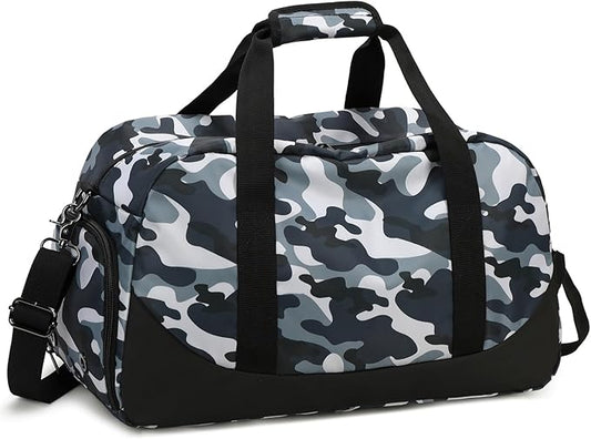 Octsky Overnight Bag Weekender Bag Sports Gym Travel Duffel Bag with Shoe Compartment, Camo Grey