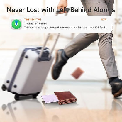 WHEREMYLUV-Item-Finder-for-Wallet, Ultra Thin Bluetooth Tracker Card Compatible with Apple Find My, Rechargeable GPS Locator, IPX8 Waterproof, Slim Smart Card for Men & Women (Purple)