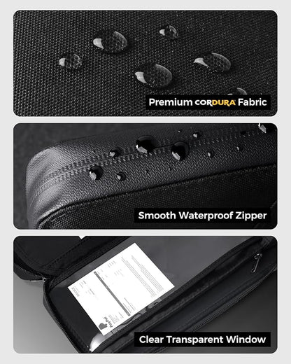 pack all Travel Passport Holder with RFID Blocker, Water-Resistant Passport Wallet with Wrist Strap, Multiple Family Airplane Document Organizer for Cards, Boarding Pass, ID, Cash, Tickets