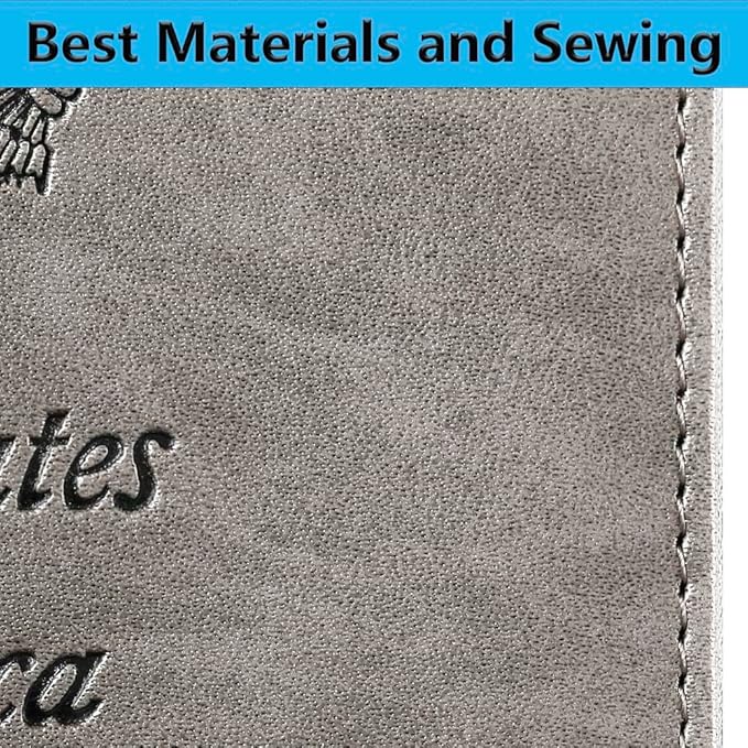 Airtag Passport Holder Cover Wallet Travel Essentials RFID Blocking Leather Card Case International Must Haves Travel Accessories for Women Men(119#Grey)