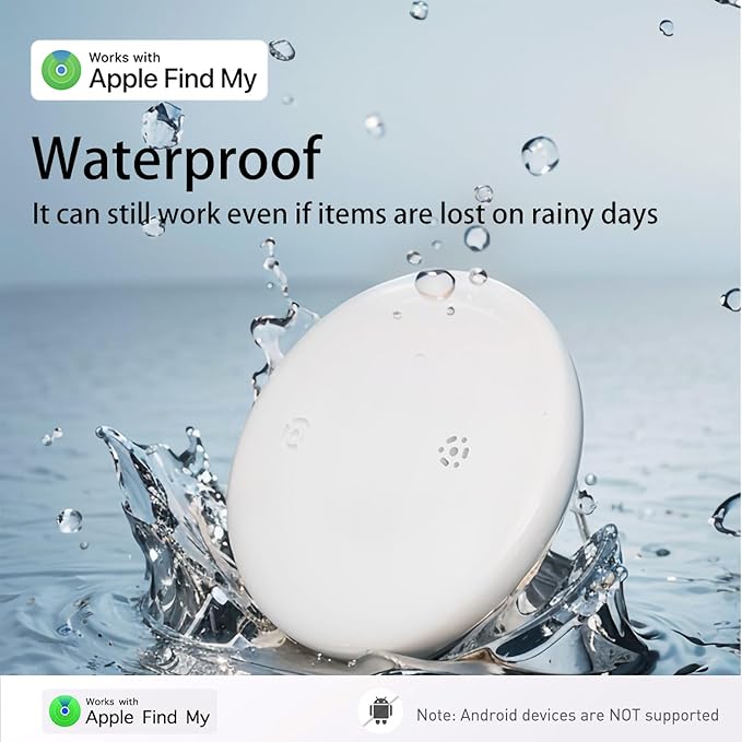 Air Trackers Tags,Bluetooth Airtags, Smart Tracker, GPS Navigator Tag, Finder Works with Apple Find My (iOS Only) App, Locator for Keys, Luggage, Satchel, Backpack Pets. (White 2 Packs)