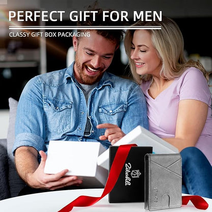Zitahli Wallet for Men Slim 11 Credit Card Holder RFID Blocking Small Men's Wallet Bifold Minimalist Front Pocket With Mens Gifts Box