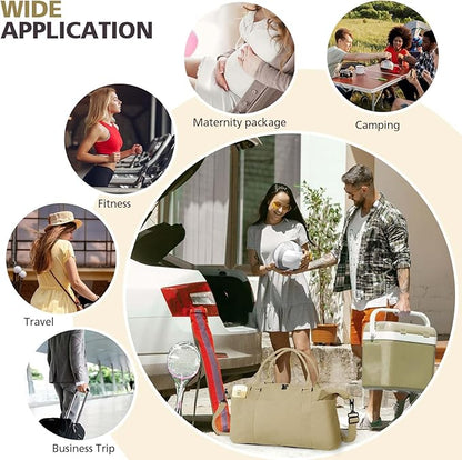 Travel Duffle Bag, Waterproof Weekender Bag Carry On Tote Bags for Women, Travel Essentials Sport Gym Bag for Men, Hospital Bag for Labor and Delivery, Overnight Bag Luggage Bag with Trolley Sleeve