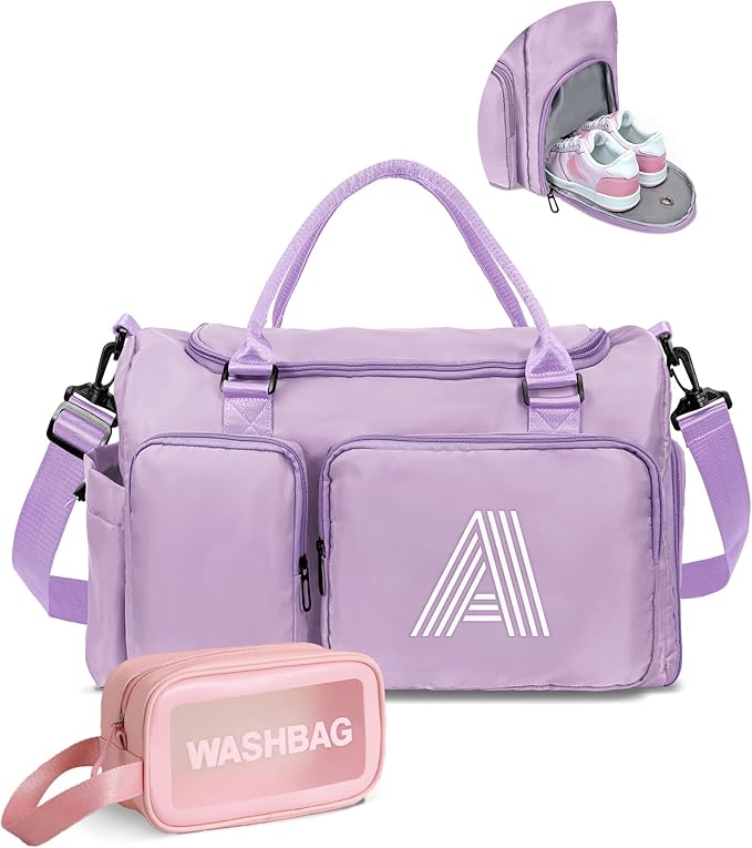 Gifts Teen Girl Gift, Initial Travel Duffle Bag, Duffel Bag,Personalized Weekender Bag, Monogram Overnight Bag Girlfriend Birthday Gifts for Women Gifts for Teen Girls Boys