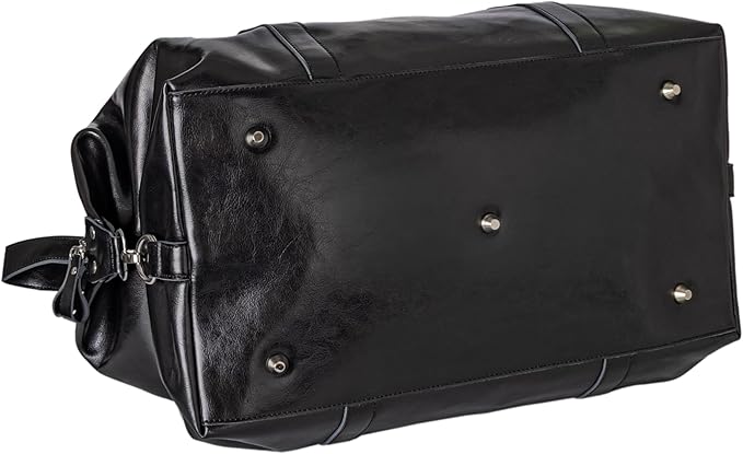 Travel Leather Bag - Genuine Duffel Bag Overnight Weekender for Men & Women