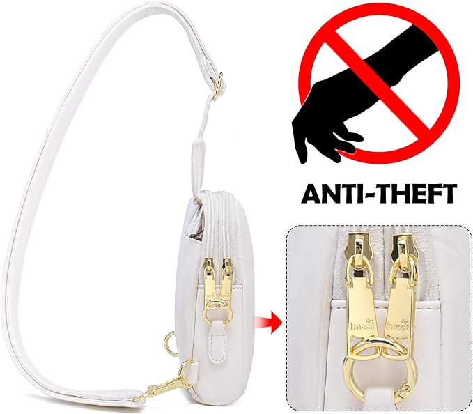 INICAT Sling Bag for Women Touchscreen Small Crossbody Cell Phone Purse Fanny Pack