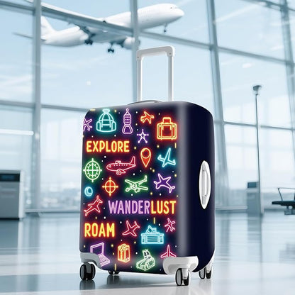 ANNA QUEEN Travel Luggage Cover Suitcase Protector Suitcase Cover Anti-Scratch,Stretchable Bag Cover Washable Durable Polyester with Elastic Hem with Zipper Closure