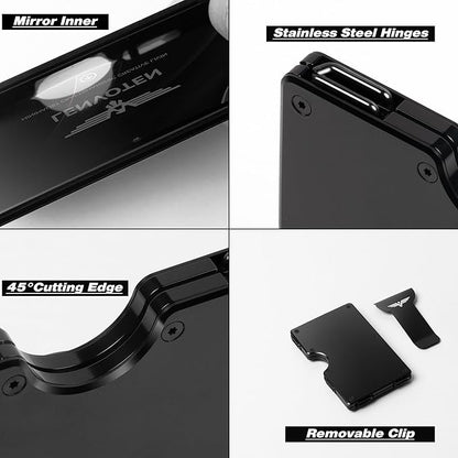 Minimalist Wallet for Men, Metal Wallet with Money Clip, Slim Compact Wallet, RFID Blocking Card Holder, Metal Aluminum Credit Card Holder, Holds up to 20 Cards
